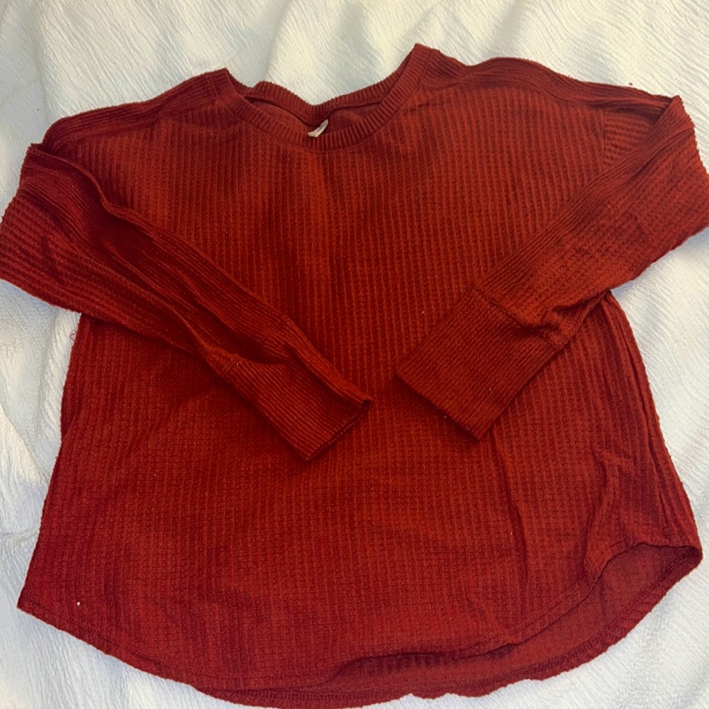 dark red/ burnt orange sweater